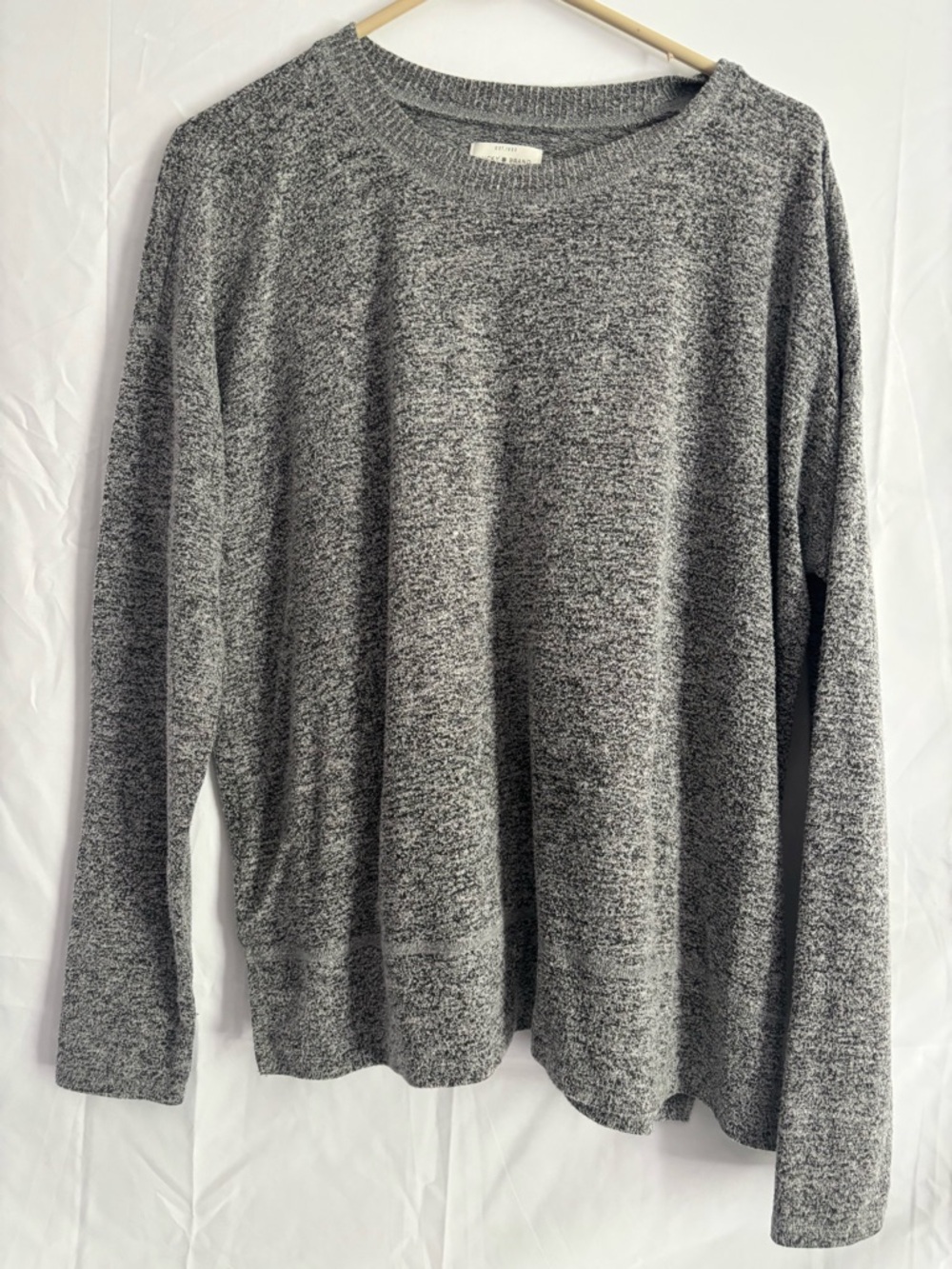 Lucky Brand Marled Gray Crewneck Sweater